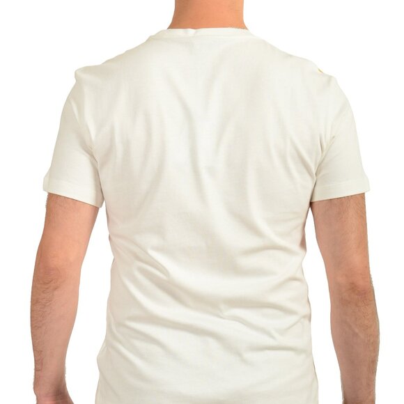 Versace Men's White & Gold Heritage Logo Print Short Sleeve T-Shirt US XS IT 46 - Picture 3 of 6